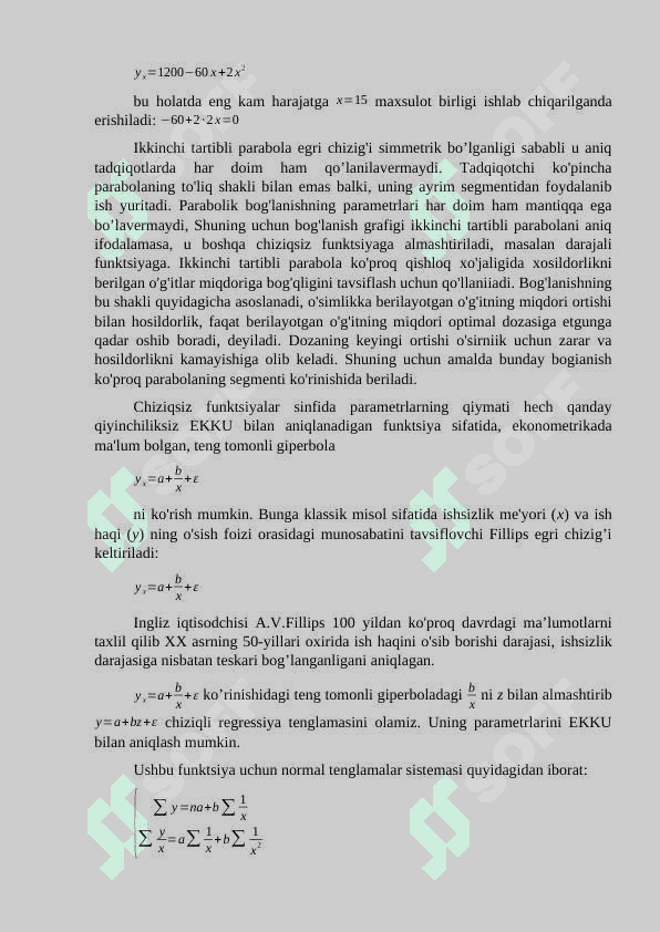 EKONOMETRIK MODELLARNING FUNKTSIONAL SHAKLI 4