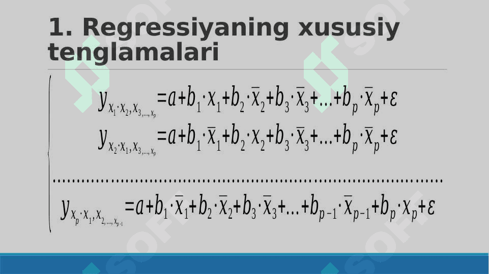 REGRESSIYANING XUSUSIY TENGLAMALARI 4