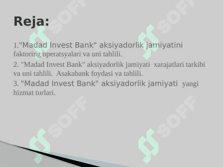 "Madad Invest Bank"aksiyadorlik jamiyati. 2