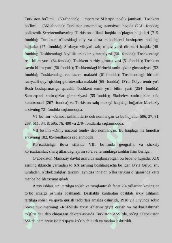 Tarixiy o‘lkashunoslikni rivojlantirishda arxivshunoslikning o‘rni 6