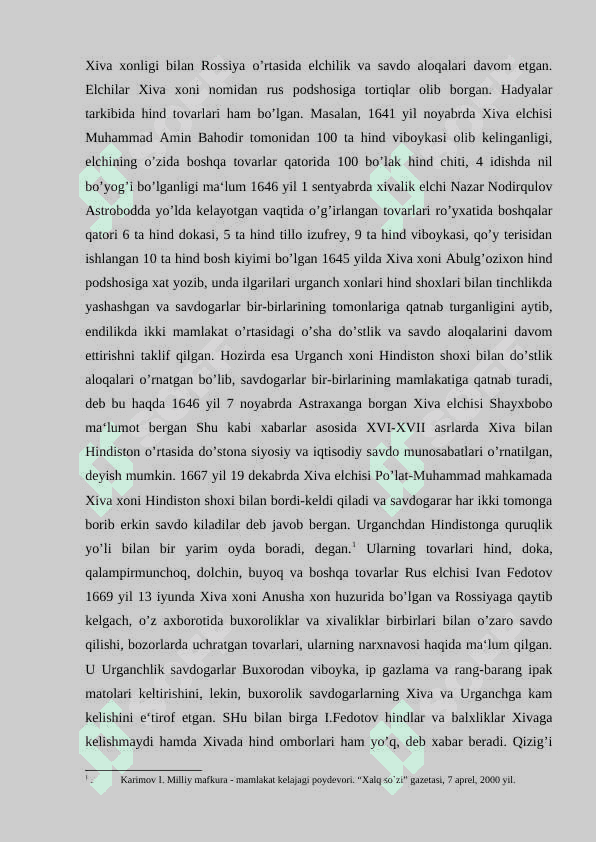 O‘zbekistonning Xiva xonligi davri memorchiligi 3