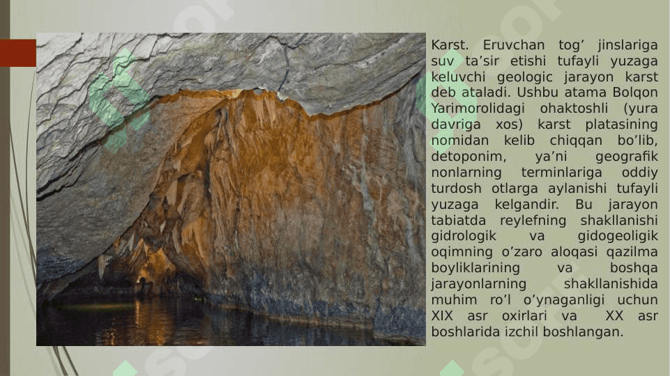 Karst va psevdo karst suffoziya 3
