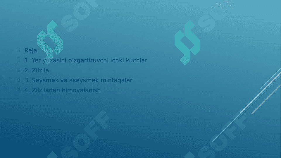 Seysmik va aseysmik mintaqalar 2