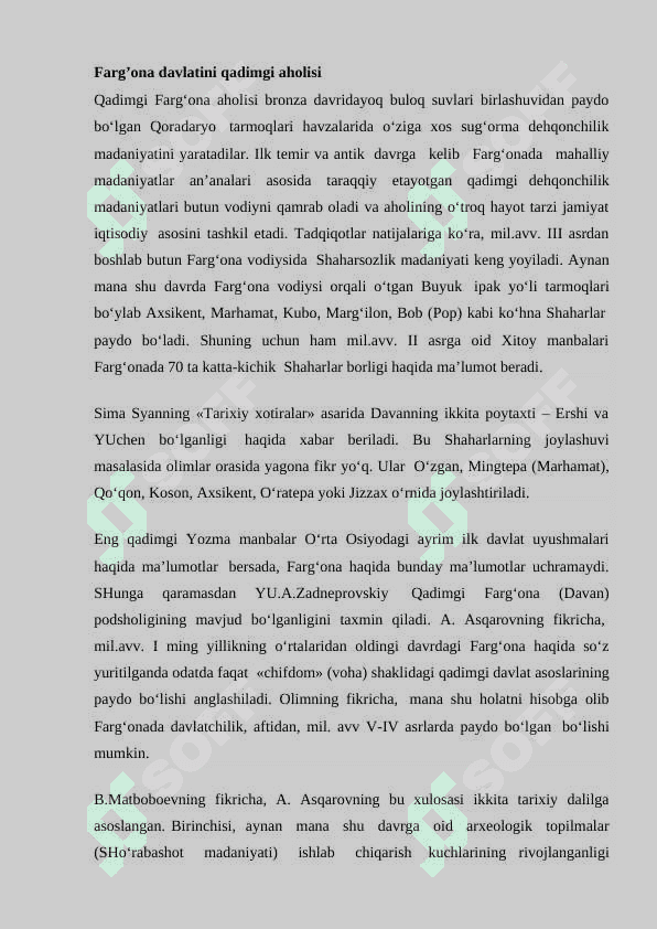 FARGONA VODIYSINING QADIMGI AHOLISI 7