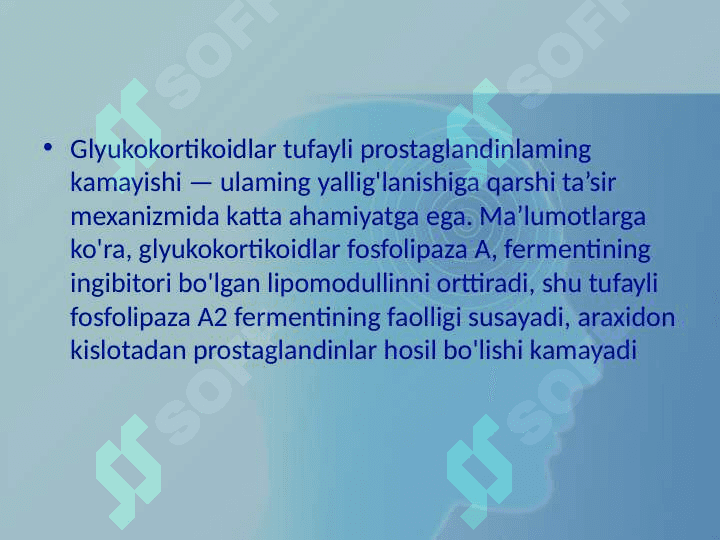 Glyukokortikoidlarni nojo`yi ta`sirlari 7