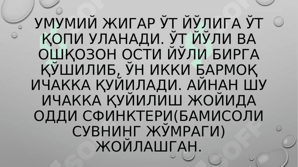 O’t yo’llari diskineziyasi 7