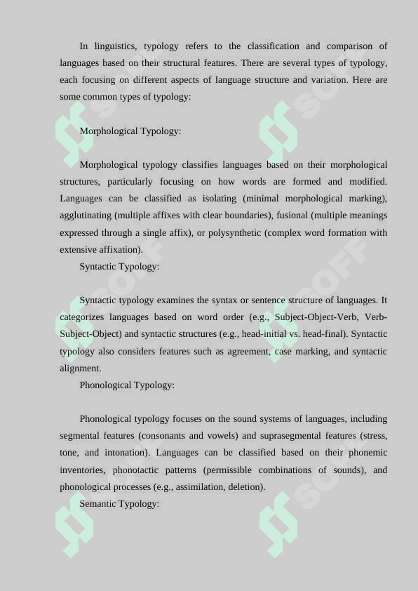 Branches of comparative typology 2