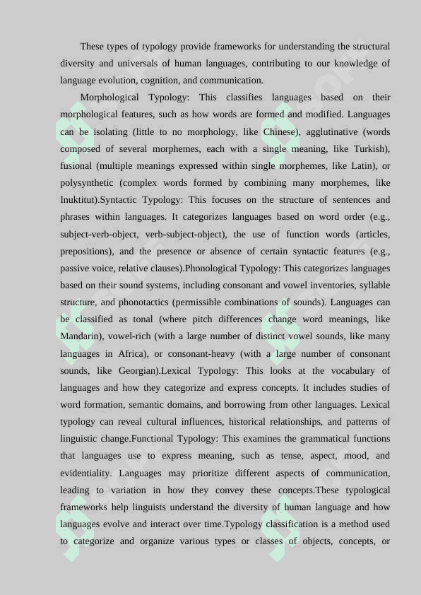 Branches of comparative typology 4