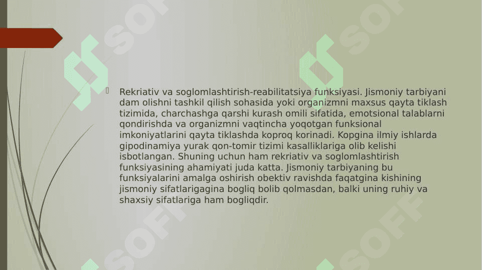 Jismoniy madaniyatning jamiyatdagi asosiy funktsiyasi va shakllari. 4