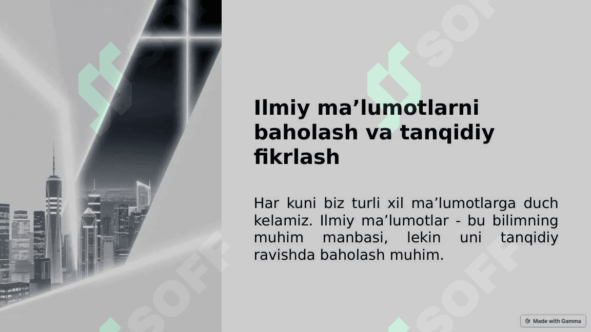 Ilmiy dalillarni baholash. 2