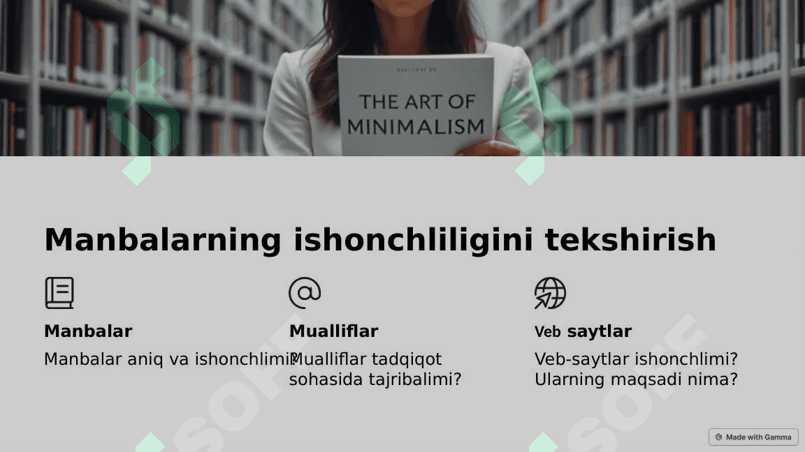 Ilmiy dalillarni baholash. 6