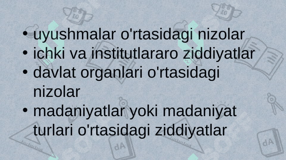 Konflikt turlari 3
