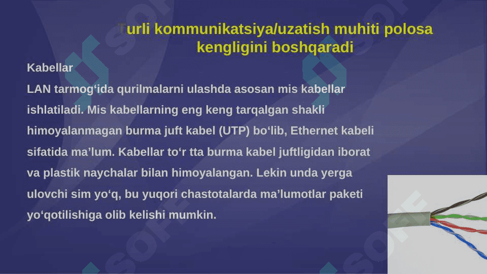 Ma’lumotlarni uzatishda polosa kengligi va bit 3