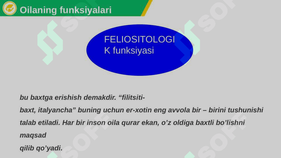Oila funksiyalari va tiplari 6