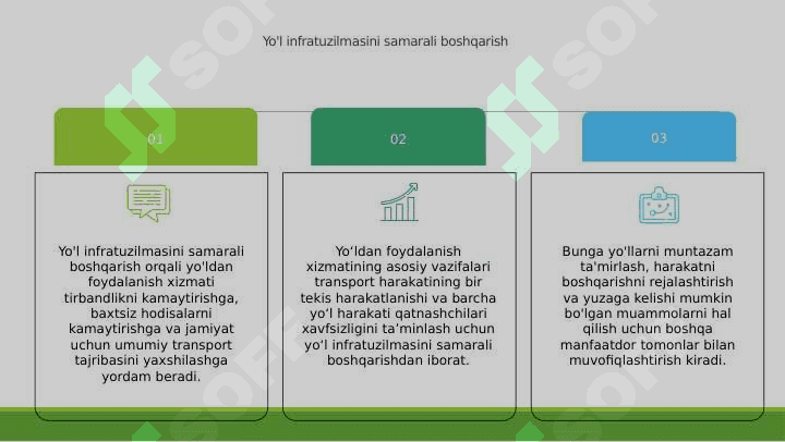 Yoʻldan foydalanish xizmatining asosiy vazifalari 8
