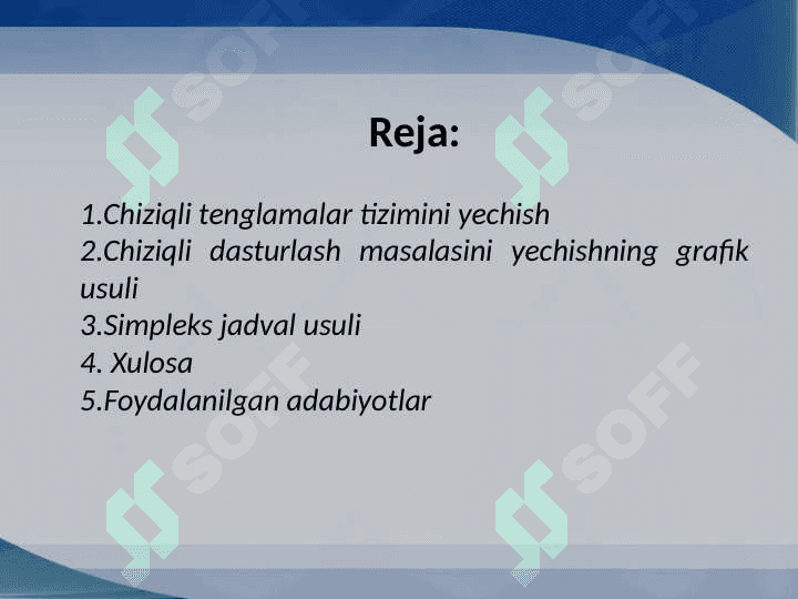 Chiziqli dasturlash masalalarini yechish usullari 3