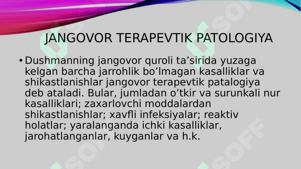 Harbiy sharoitlarda terapevtik yordam 4