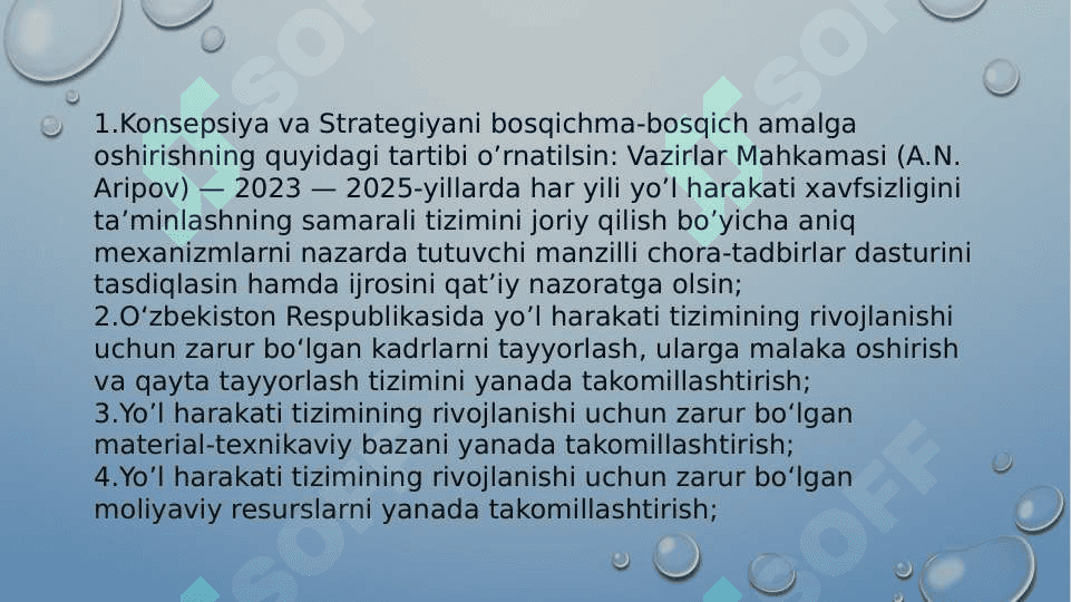 O'zbekiston Respublikasida yo'l harakat xavsizligini taminlash munosaatlarida ma'muriy huquqning ishtroki 6