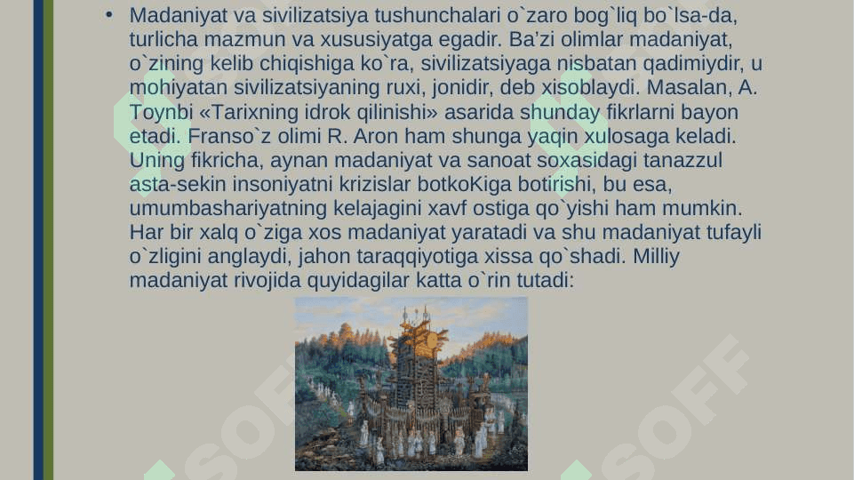Dunyo xalqlari madaniyati o‘rtasidagi umumiyliklar va farqlar 6