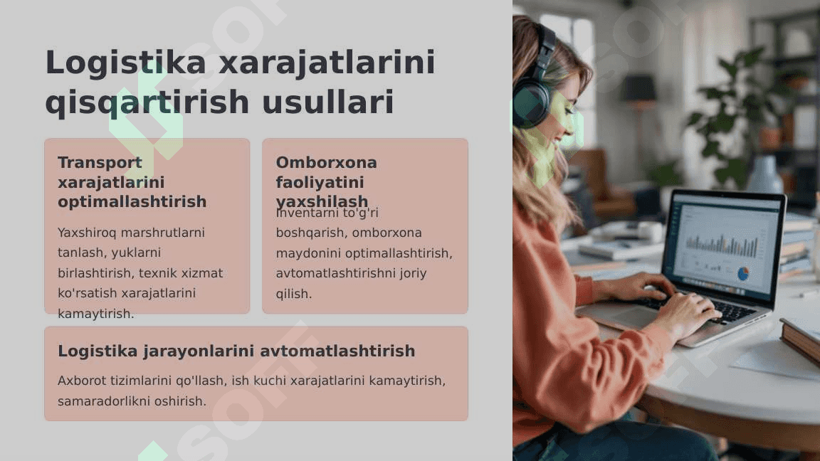 Logistika xarajatlari tarkibi 5