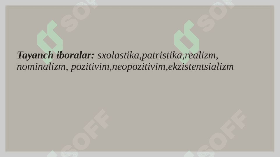 Falsafaning taraqqiyot bosqichlari 3