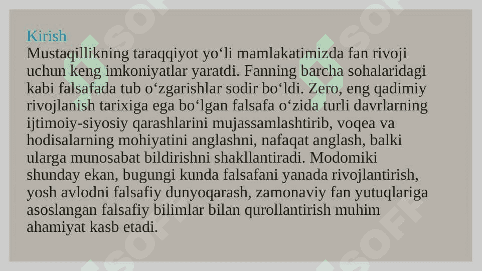 Falsafaning taraqqiyot bosqichlari 4