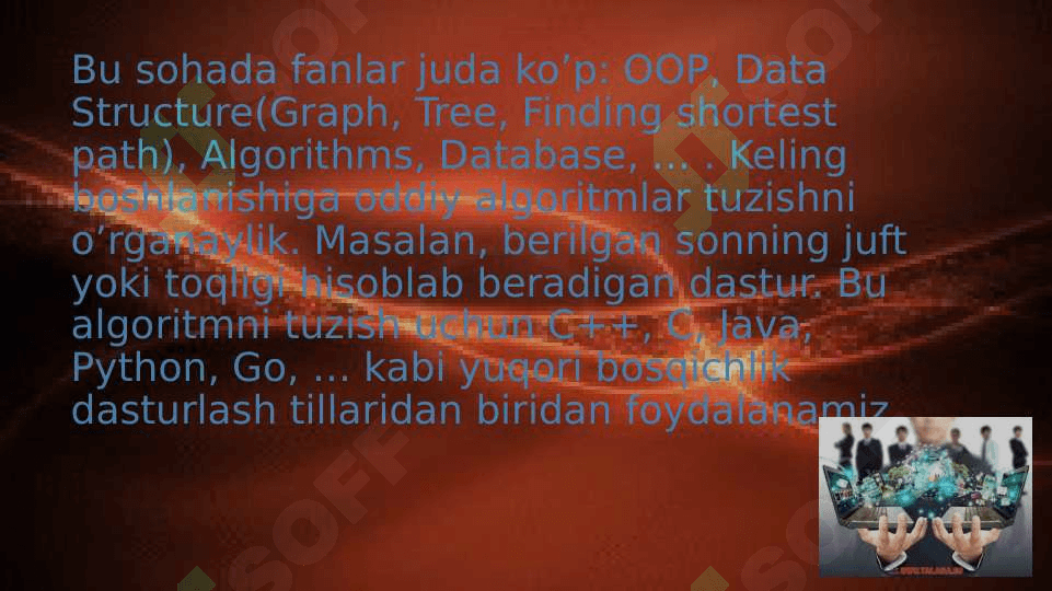 Dasturlash tillarini o’rganishda informatikaning usul va vositalaridan foydalanish 8