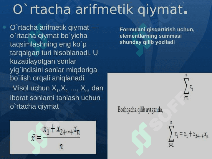 Oʻrtacha miqdorlar 4