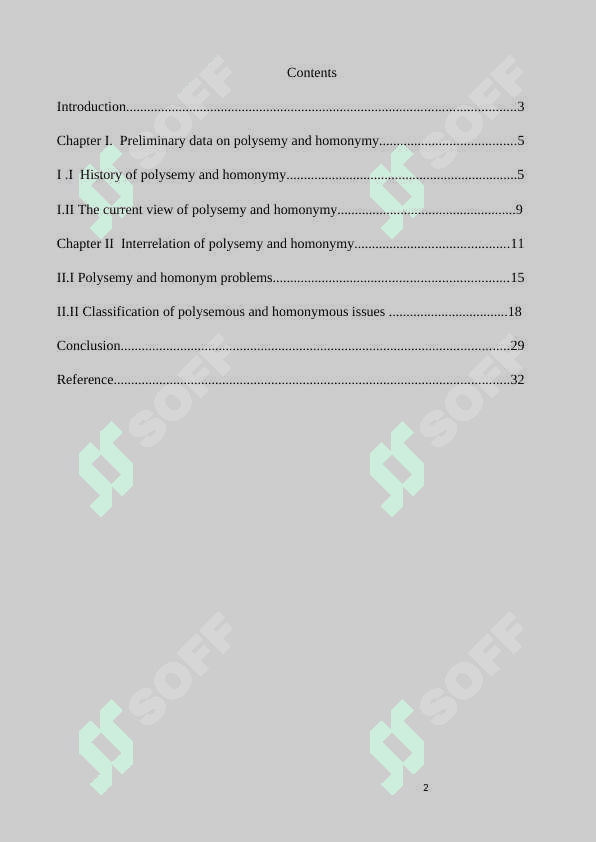 The problems of polysemy and homonym 2
