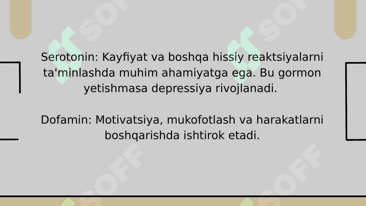 NEYROMEDIATORLAR BIOSINTEZI  AHAMIYATI VA KASALLIKLARI 7