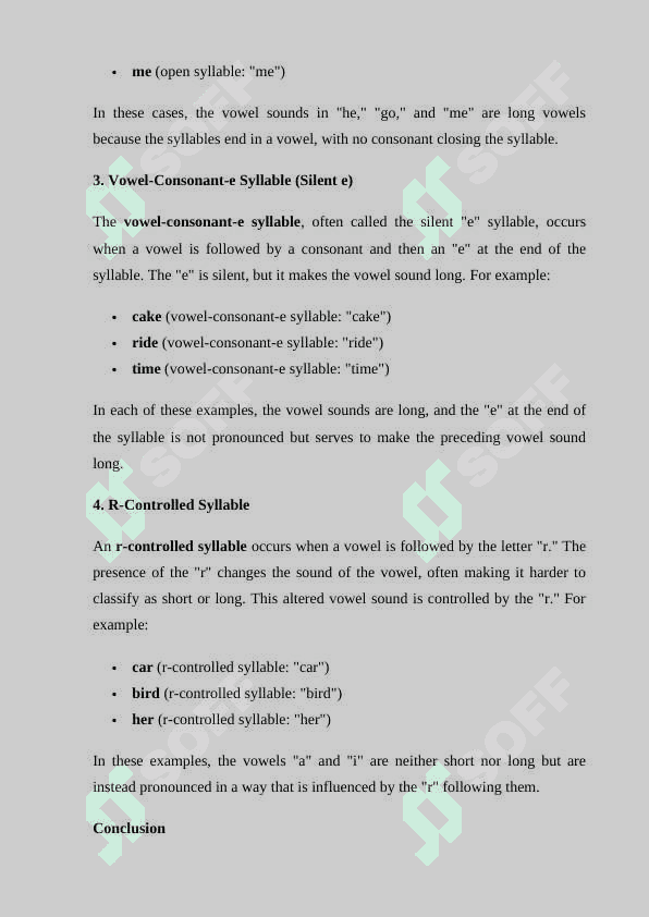 Four types of syllables and reading rules ... . Consonants in English language and reading rules 4