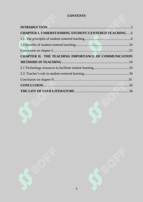 STUDENT-CENTERED TEACHING AND ITS BENEFITS 2 2
