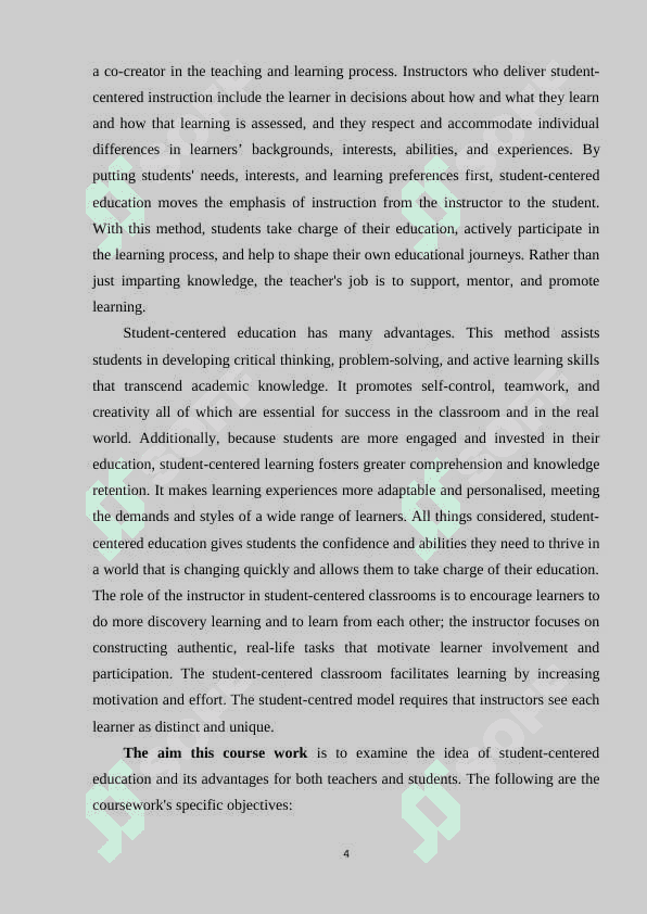STUDENT-CENTERED TEACHING AND ITS BENEFITS 2 4