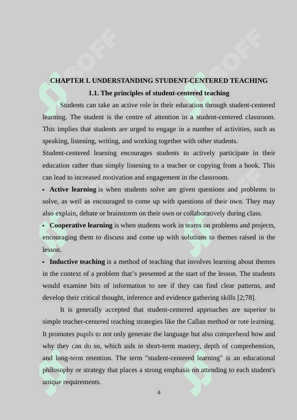 STUDENT-CENTERED TEACHING AND ITS BENEFITS 2 6