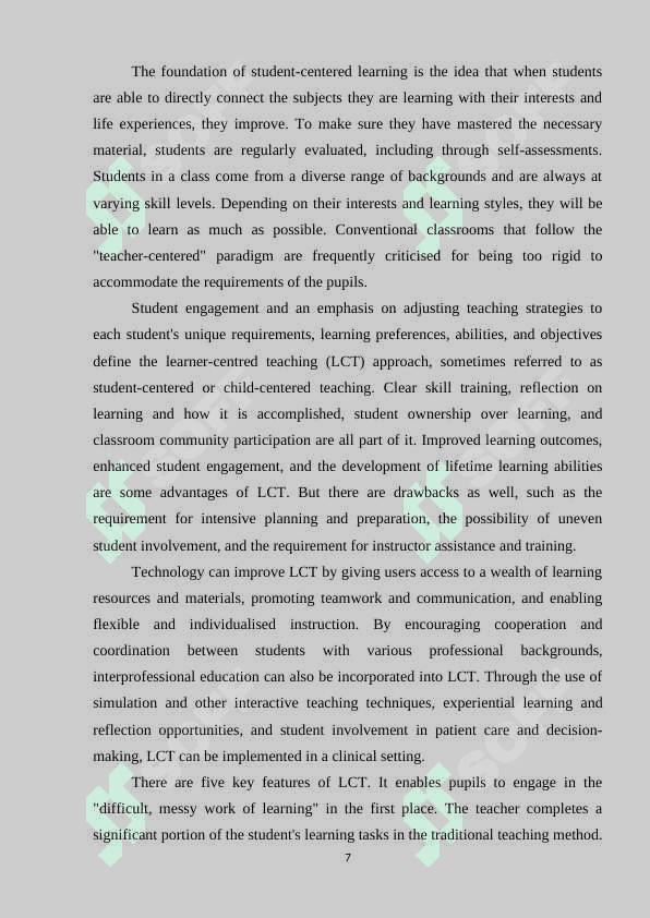 STUDENT-CENTERED TEACHING AND ITS BENEFITS 2 7