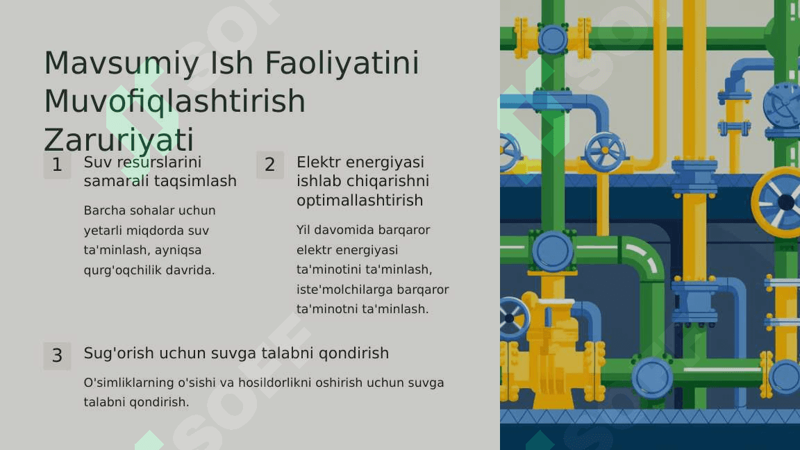 Suv Omborlarining Mavsumiy Ish Faoliyatini Muvofiqlashtirish. 3