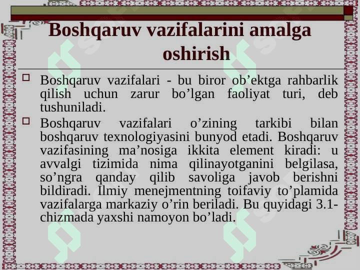 Korxonalarda ishlab chiqarishni tashkil etish va  boshqarish 2