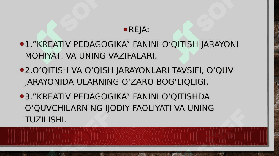 Kreativ pedagogika fanini o‘qitish mazmuni. 2