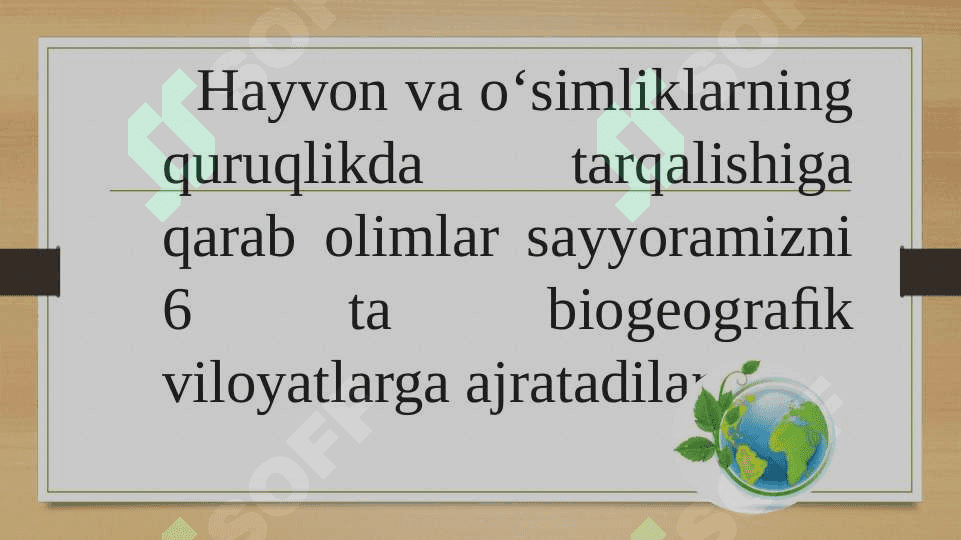 Evolutsiyani isbotlashda biogeografiya fani dalillari 2