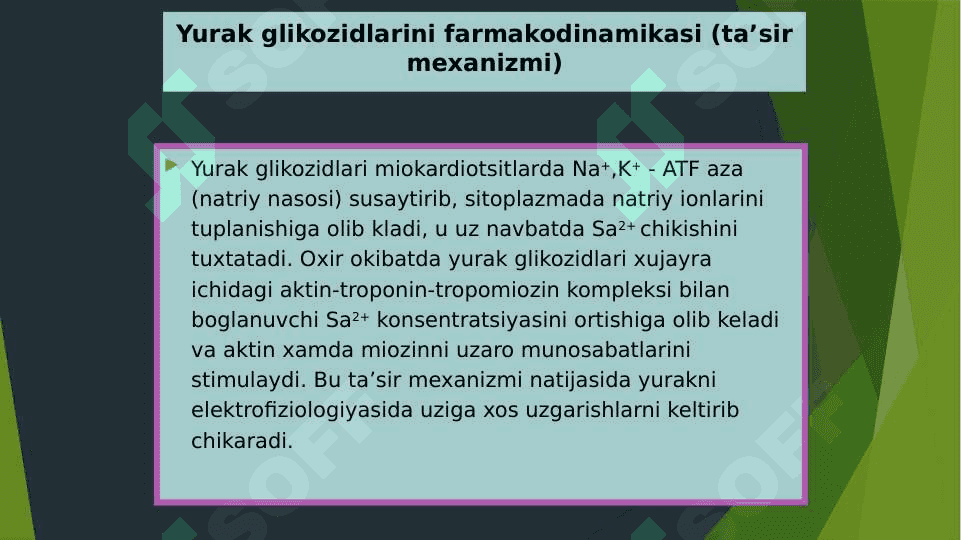 YURAK GLIKOZIDLARINI KLINIK FARMAKOLOGIYASI 5