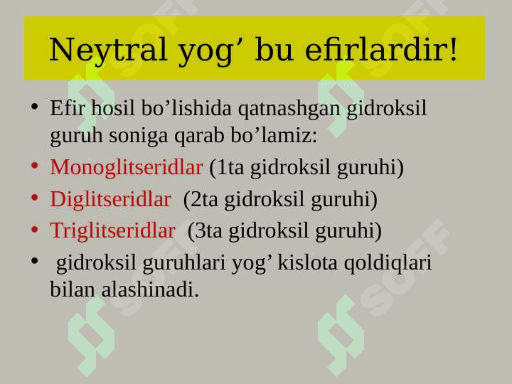 LIPIDLAR SOVUNLANADIGAN LIPIDLAR 8