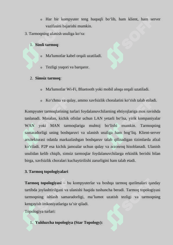 Kompyuter tarmoqlari va Internet (WWW) 4