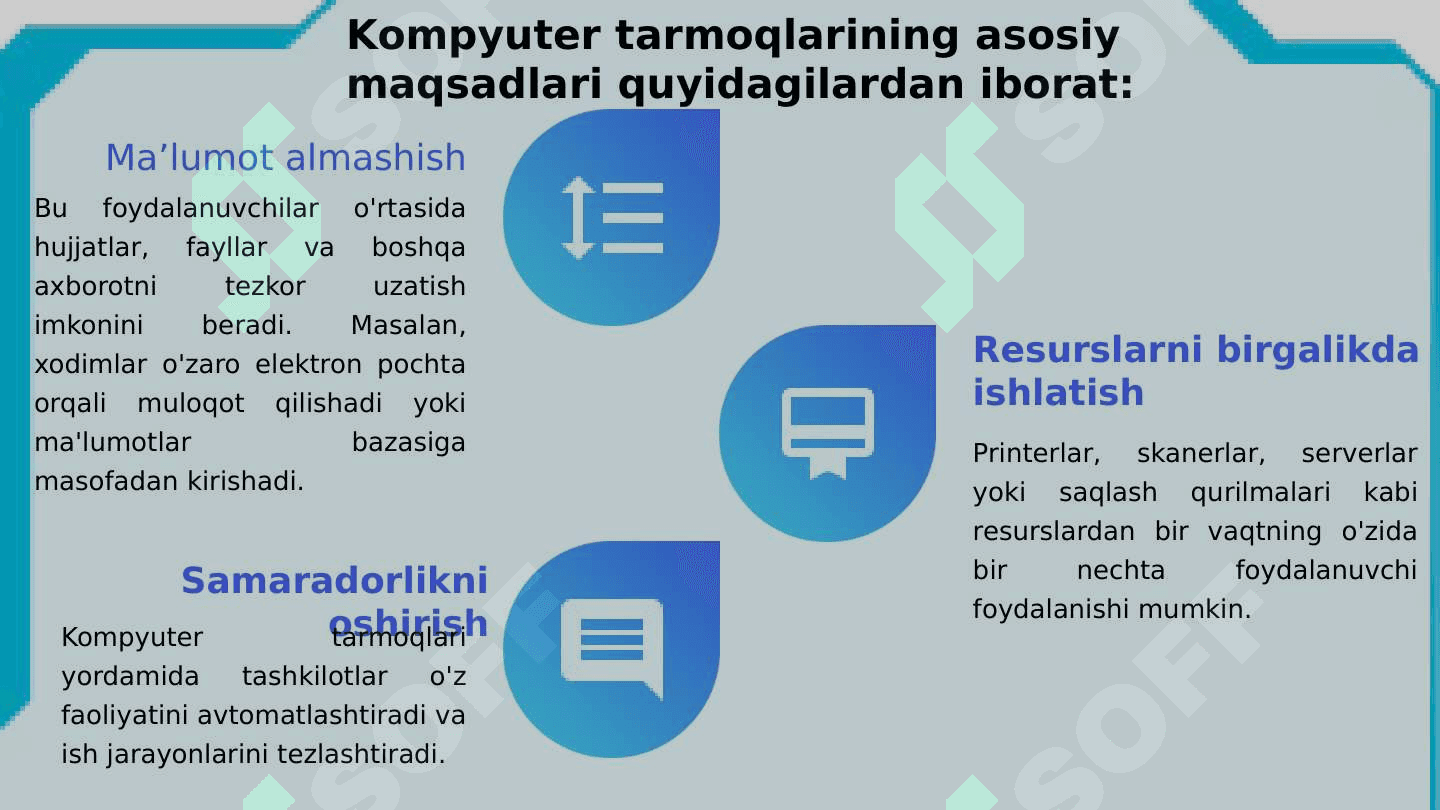 KOMPYUTER TARMOQLARI. INTERNET TARMOG'I (WWW) 7
