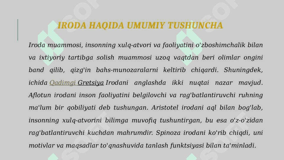 Iroda nazariylari 3
