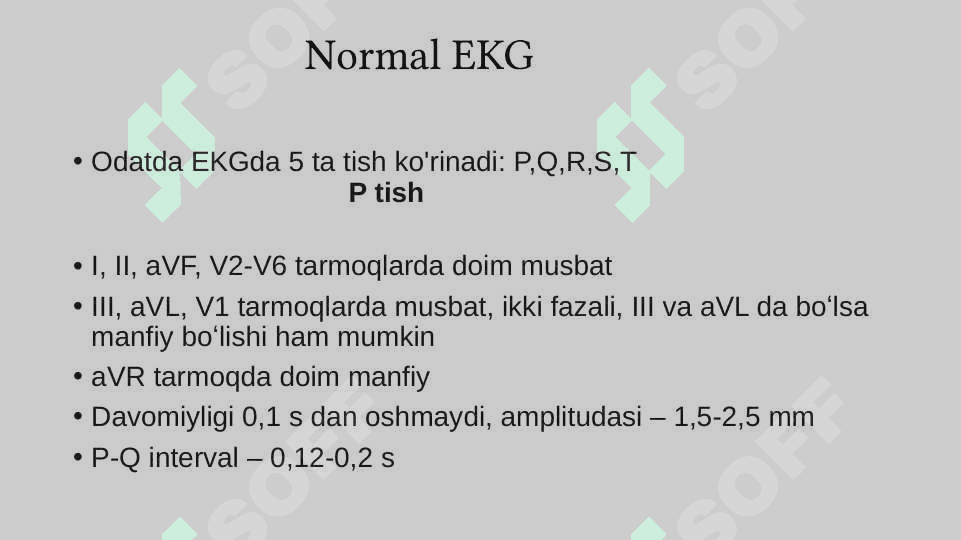 EKG asoslari . Elektrokardiogramma asoslari 3
