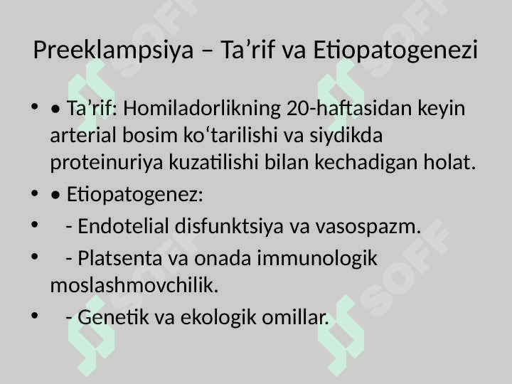 Homiladorlik davridagi gipertenziv holatlar: Preeklampsiya va Eklampsiya 3