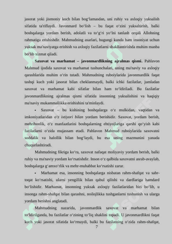 Pahlavon mahmud ruboiylarining axloqiy-ta'limiy hamda falsafiy mohiyati 7