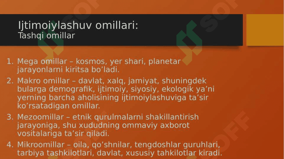 Bola rivojlanishida muhitning ta’siri 4