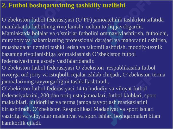 FUTBOL O’YIN TEXNIKASINING TASNIFI 4