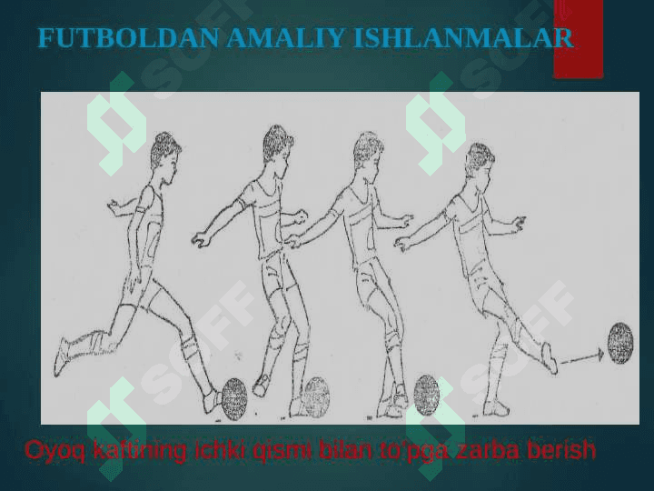 FUTBOL O'YINIDA JARIMA VA ERKIN TO'PGA ZARBA BERISH TEXNIKASINI O'RGATISH 3